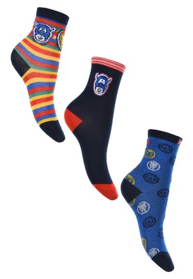 Avengers Captain America Iron Man Black Panther 3 Paar Kinder Socken Strümpfe 