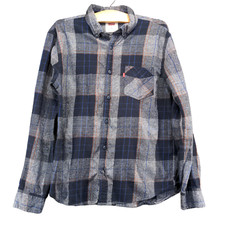 Levi's Men's Button Down Shirt Multicolor Plaid Medium Long Sleeve Cotton Casual