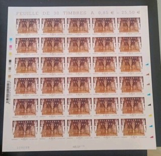 Timbre Feuille Autoadhésif Yt 206 En feuille Entière Cote 1500 La Dernière