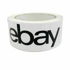 6 Rolls 2" x 75 yards Black - White Official eBay Branded Packaging Carton Tape