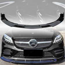 For Mercedes Benz W205 C-class 2019-2021 Front Bumper Lip Splitter Gloss Black