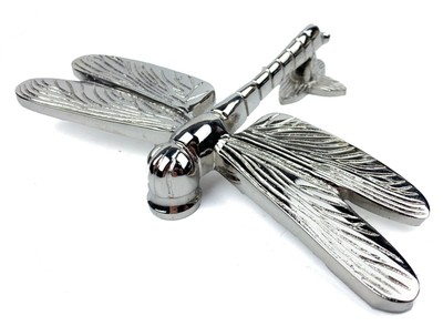 Nickel Dragonfly Door Knocker Antique Vintage Style Dragon Fly