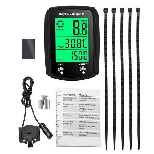 Bike Bicycle Speedometer Cycle Digital Odometer Computer Waterproof LCD Wireless - Picture 2 of 12