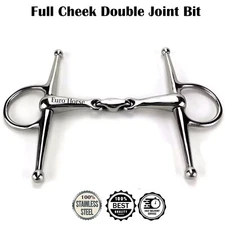 Stainless Steel Double Joint Lozenge Full cheek Bit Stainless Steel Horse Bit