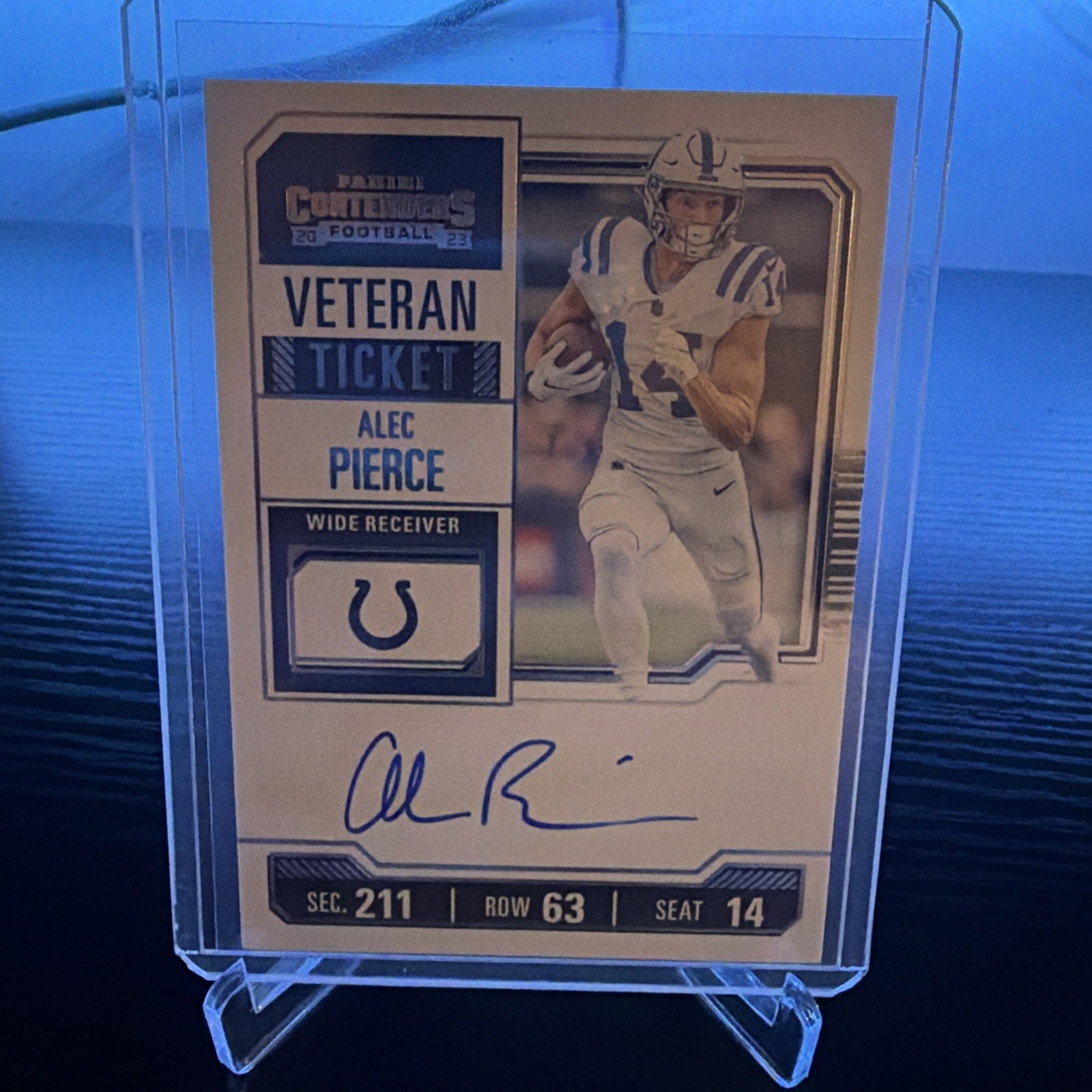 2023 Panini Contenders Alec Pierce Silver Playoff Ticket Auto Colts SP