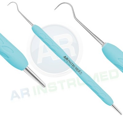 AR Silicone Coated Dental Explorer 2 Extra Thin Diagnostic Single-Ended Tool