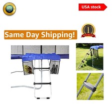 Weather-Resistant Blue Wide-Step Trampoline Ladder - Ultimate Safety Accessory