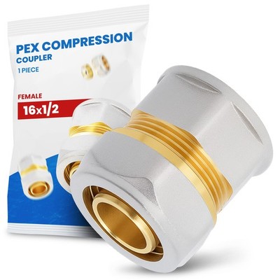 Schraubfitting 16x1/2'' IG Verbundrohr Rohrverbinder PEX-AL-PEX Schraub-Kupplung