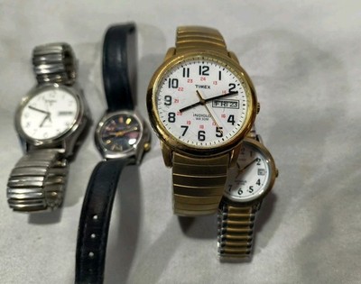 Timex Pulsar Lot Of (4) Watches Working Condition Unknown
