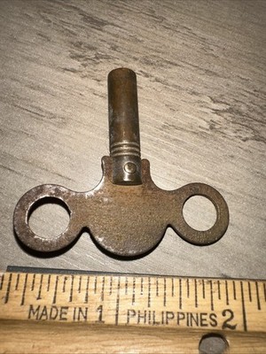 Antique Clock Winding Key Brass & Steel.
