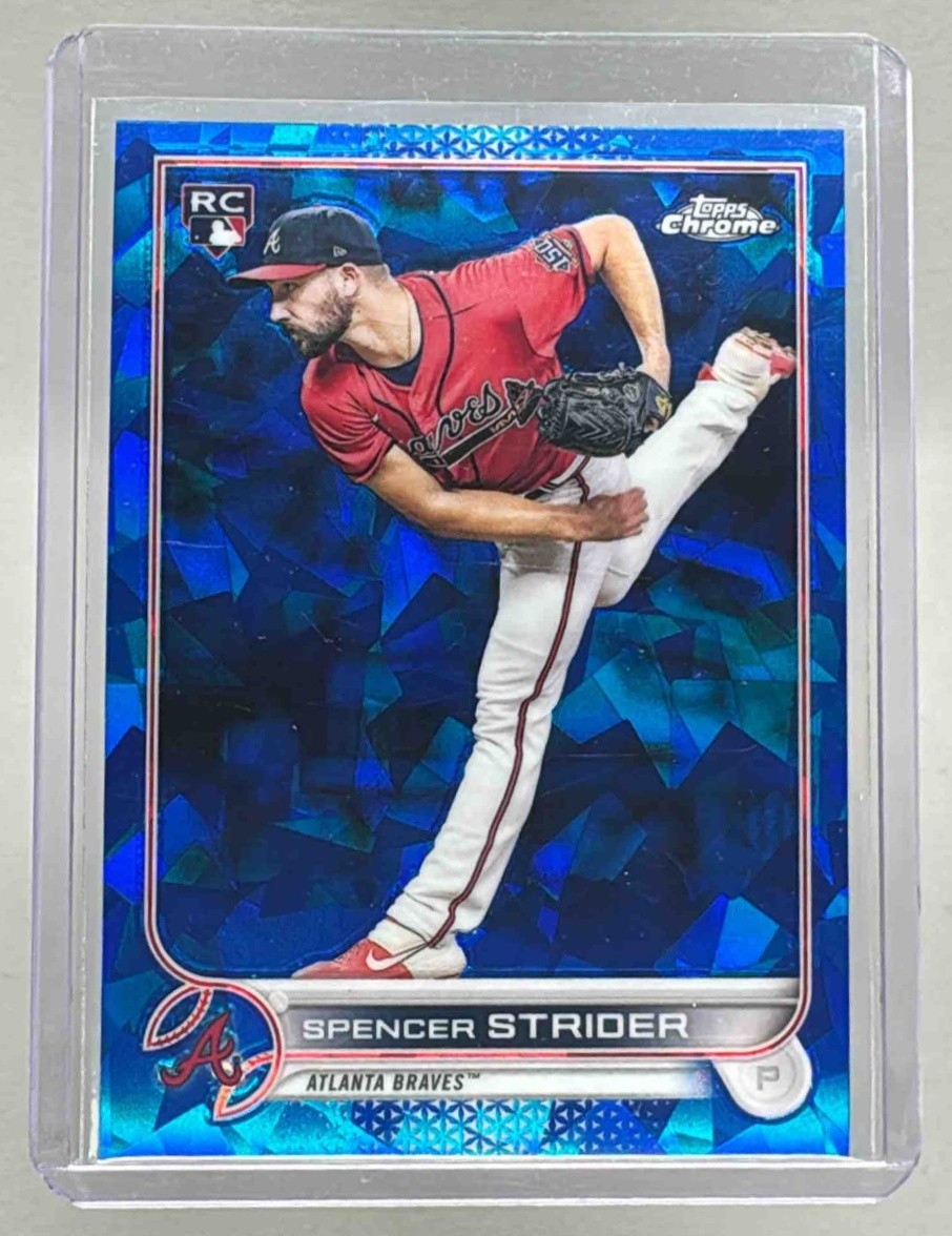 Spencer Strider 2022 Topps Chrome Sapphire #509 Rookie RC S1