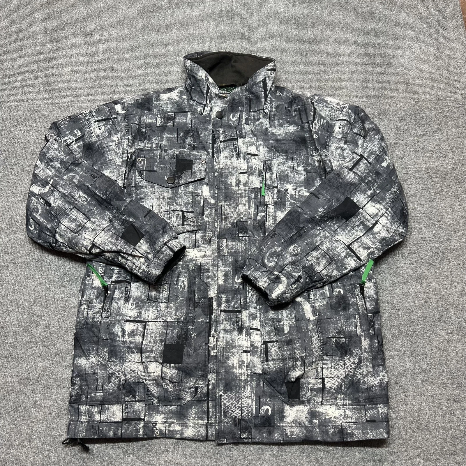 Body Glove Snow Technology Jacket Mens Medium Gray Insulated Ski Snow 5919