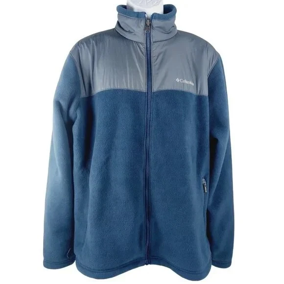 Columbia Men's Blue Steens Mountain Tech II Full-Zip Fleece Jacket Size L