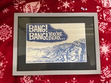 Rare PROPAGANDA FRAMED ART PRINT-Anti War Peace Pacifism PACIFIST , 1970s