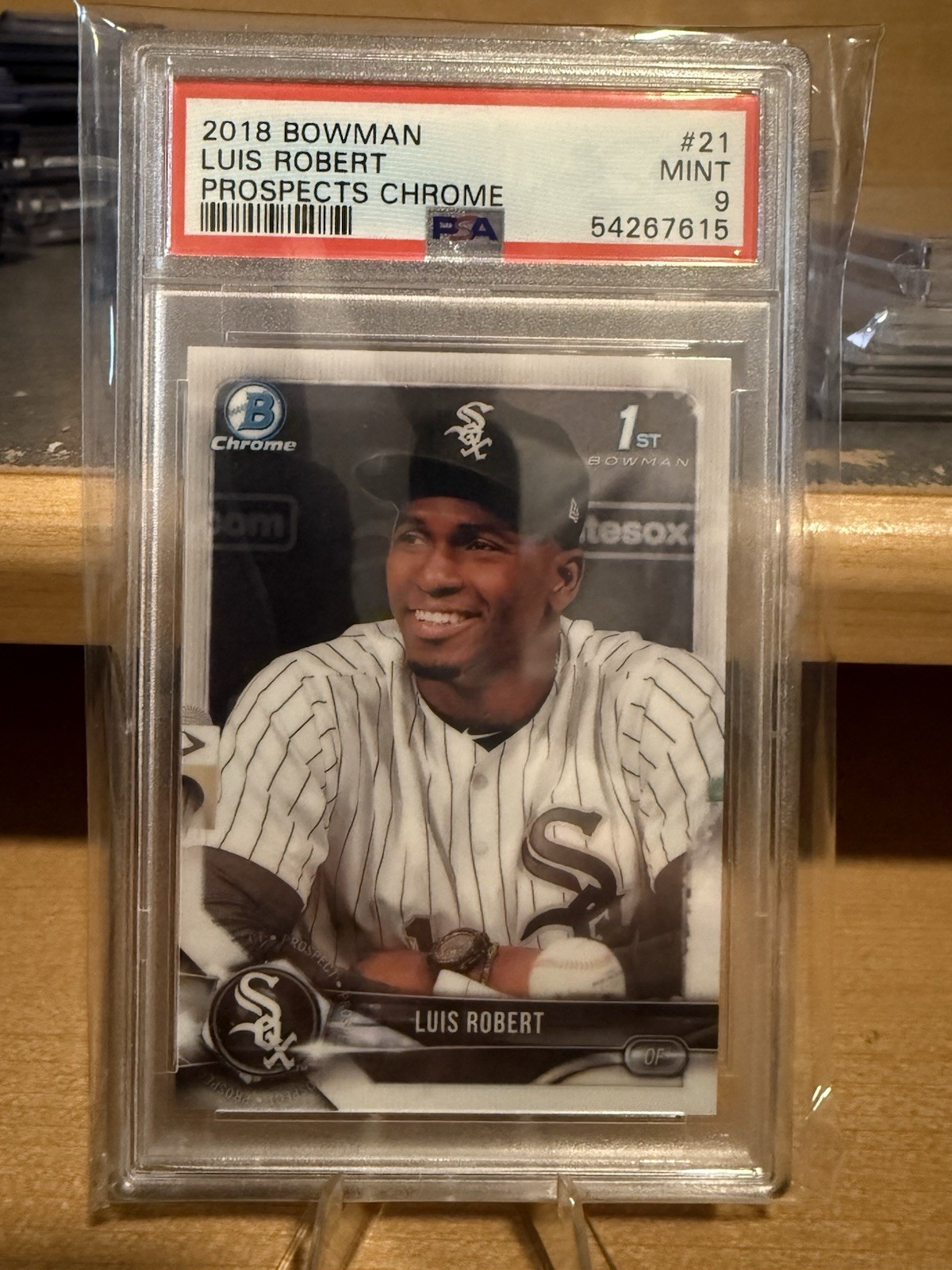 2018 Bowman Chrome Prospects Baseball Luis Robert White Sox RC Card #BCP21 PSA 9