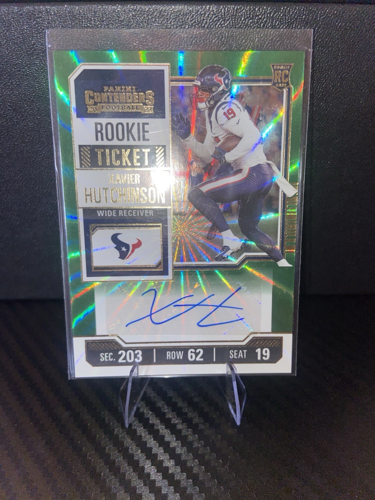 Xavier Hutchinson Panini Contenders #149 Opening Kickoff Ticket