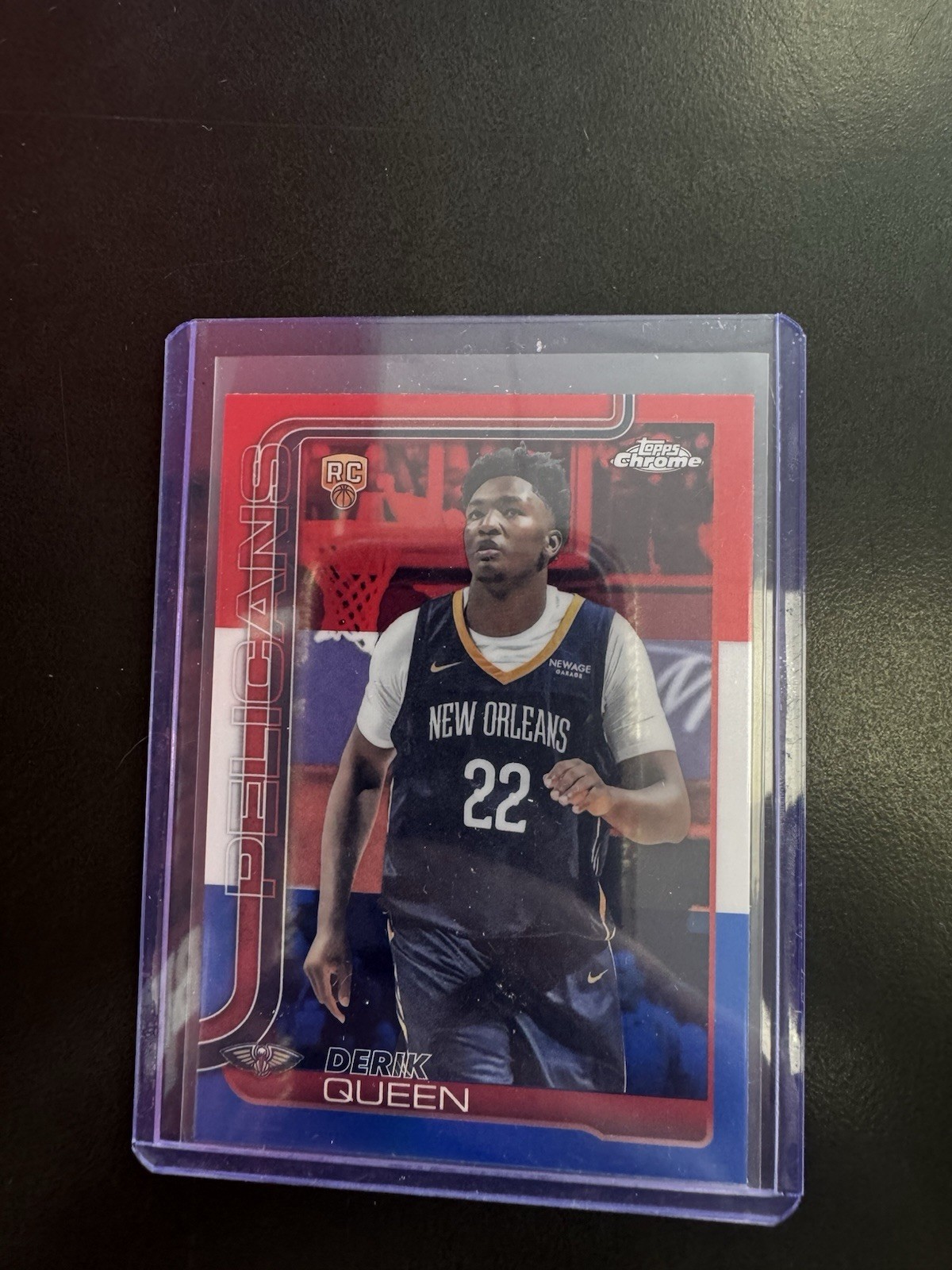 2025 Topps Chrome Derik Queen #263 Rookie New Orleans Pelicans Basketball