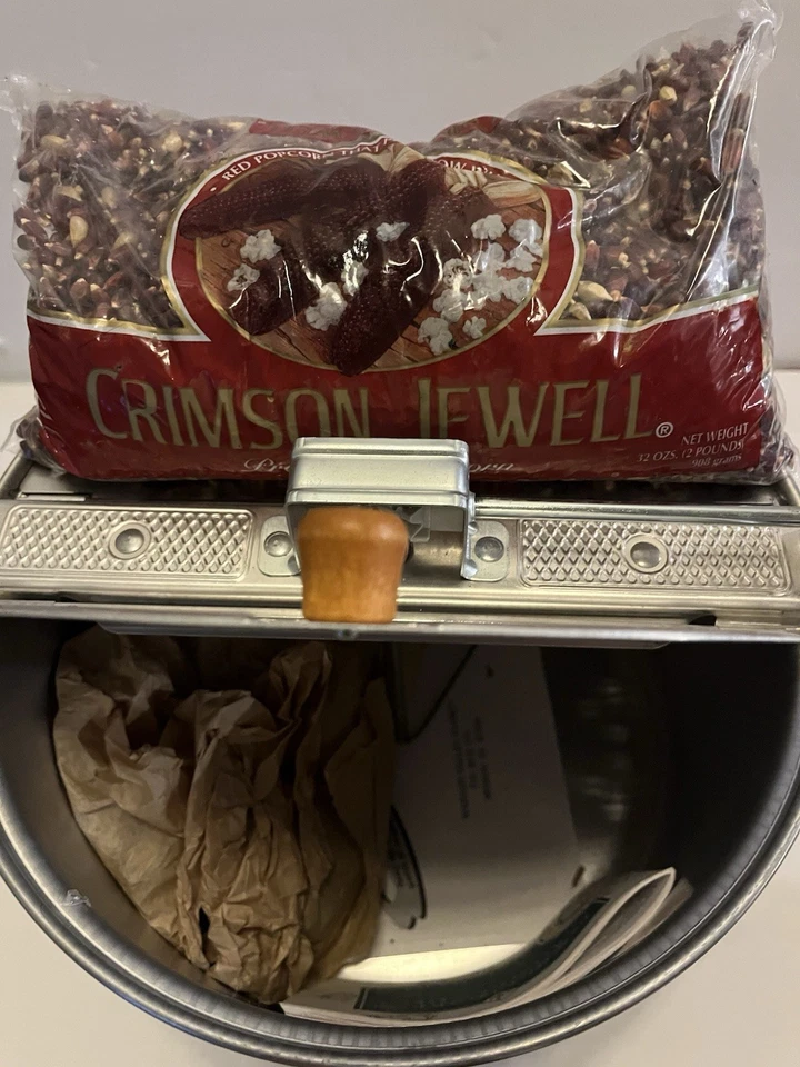 Manivela de mão de aço inoxidável The Genuine Whirley-Pop Pipoca Maker Popper - Imagem 4 de 4