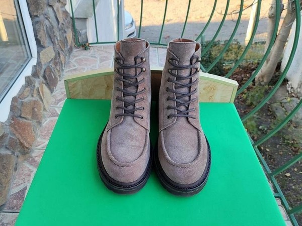 Men Brunello Cucinelli Boots Brown Leather 43