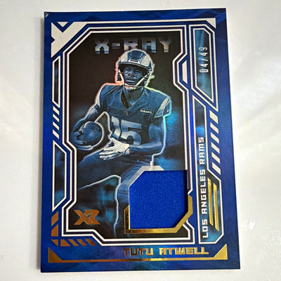 Panini 2021 XR X-Ray Swatches Tutu Atwell XSW-TAT Patch MEM 04/49 Rams