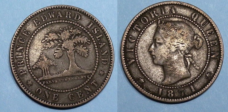 ONE CENT START! 1871 PRRINCE EDWARD ISLAND CENT #583-5