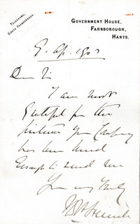 Note signed John French 1st Earl of Ypres CiC BEF WWI postcards