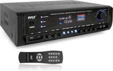 Pyle Home Audio Power Amplifier System 300W 4 Channel Theater Stereo Sound