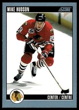 1992-93 Score !! Mike Hudson Chicago Blackhawks #156