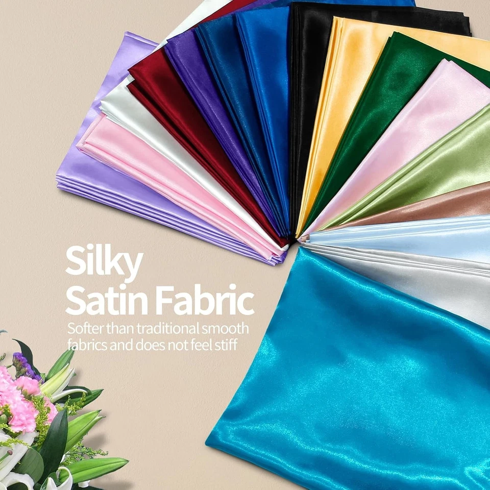 Silky White Satin Fabric by the Yard, 58 Inch Wide - Ideal for Wedding Dresses - Image 4 of 4