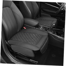 Luxury Leather Car Seat Covers, Anti-Slip  Front Bottom Seat Covers Black