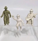 Marx 1950s original plastic Chubby Cowboys Lot of 3 Standing Sitting Guitar