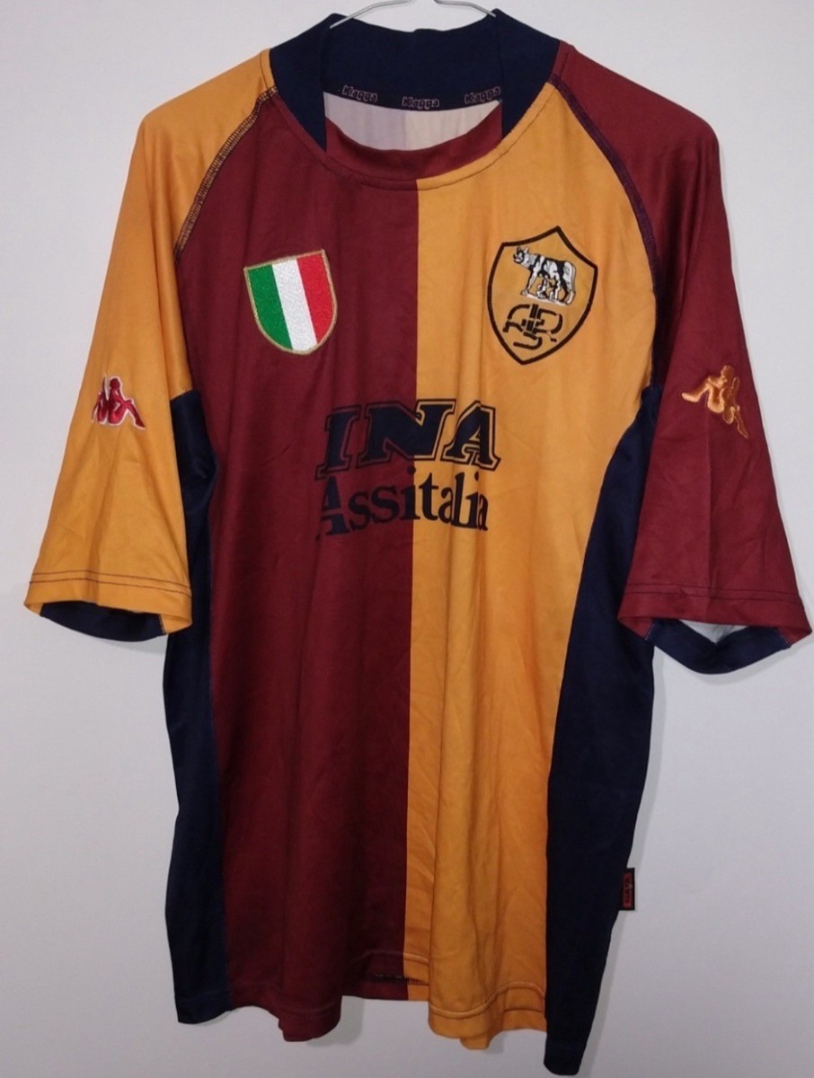 Jersey Roma Kappa 2001 2002 XL ⚽️ | eBay