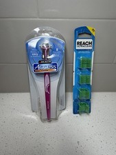 Reach Access Daily Flosser w/ 8 Disposable Snap on Heads 28 Listerine Refills