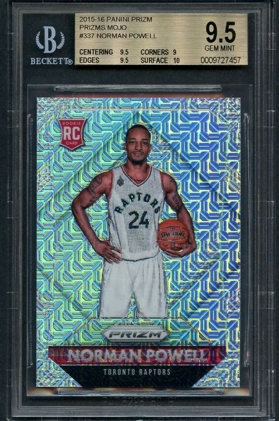 2015-16 Panini Prizm MOJO /25 NORMAN POWELL RC #337 BGS 9.5 Rookie Miami HOT