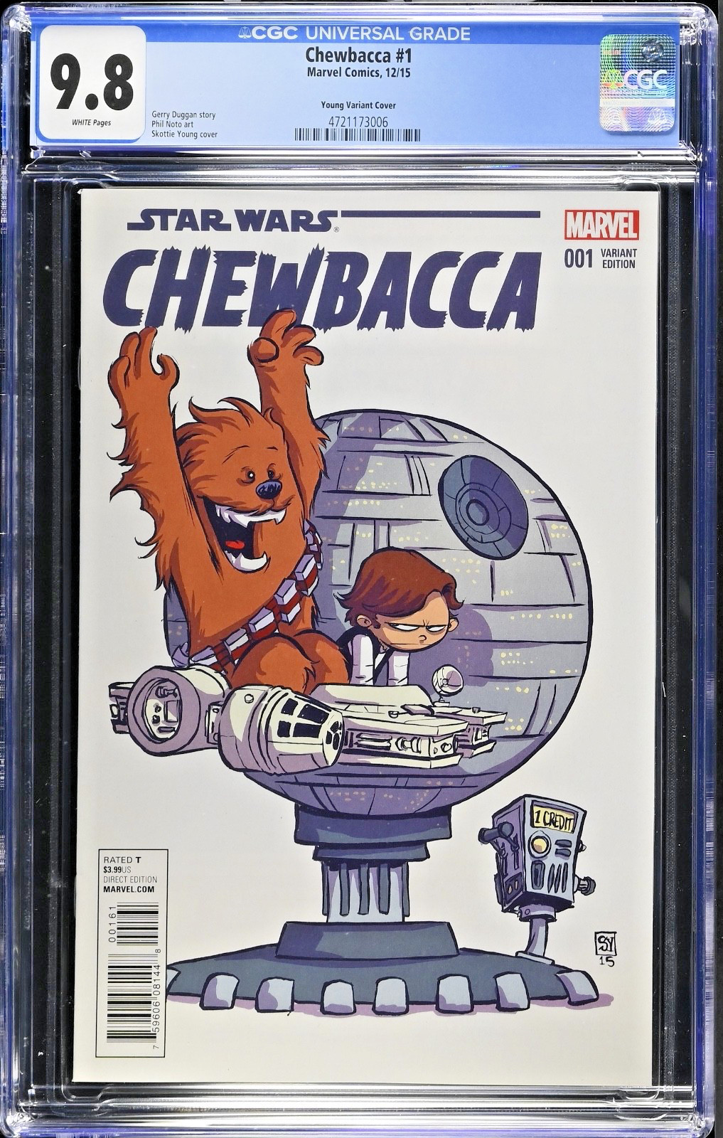 Chewbacca #1 CGC 9.8 NM/M Skottie Young artwork variant cover 1b 12/15 Star Wars