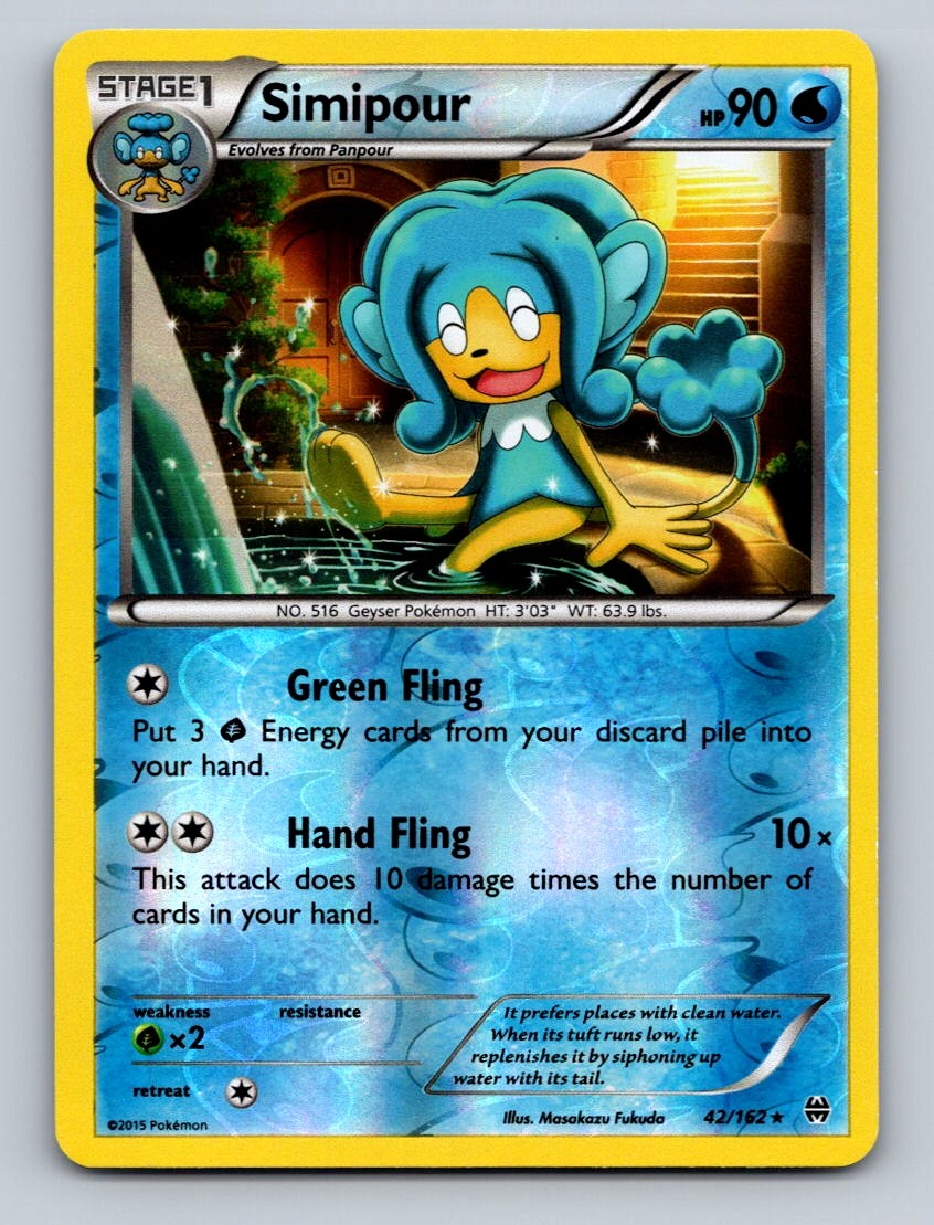 Pokemon TCG Simipour Reverse Holo Rare XY - BREAKthrough 42/162