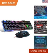 Ergonomic K1 Gaming Keyboard with RGB Backlighting  104 Key Wired Mouse Set
