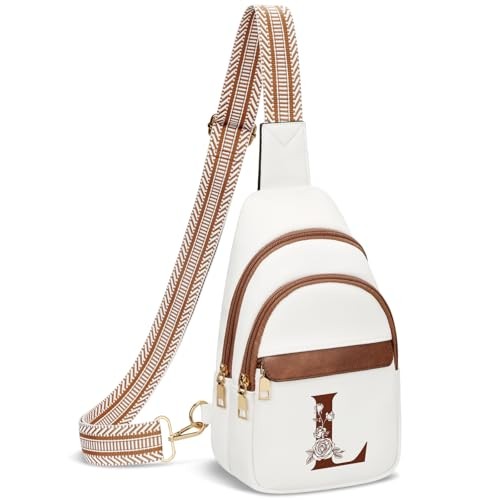 Christmas Birthday Gifts for Women Mom Wife Crossbody Bags Sling Bag White L