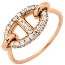HERMES Ring ring Farandole 18K Pink Gold  Pink gold #53 Diamond K18PG Au75
