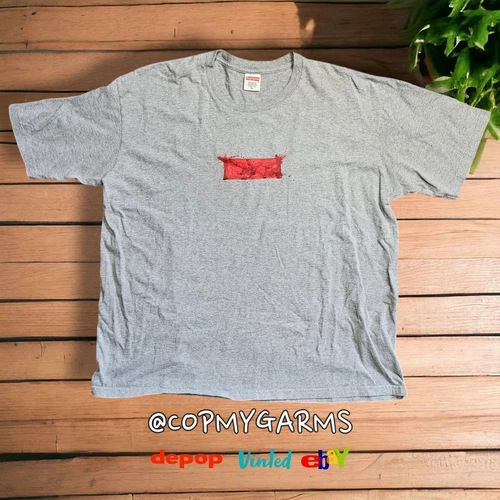 Supreme x Ralph Steadman Bloody Box Logo Homme XL Gris bruyère