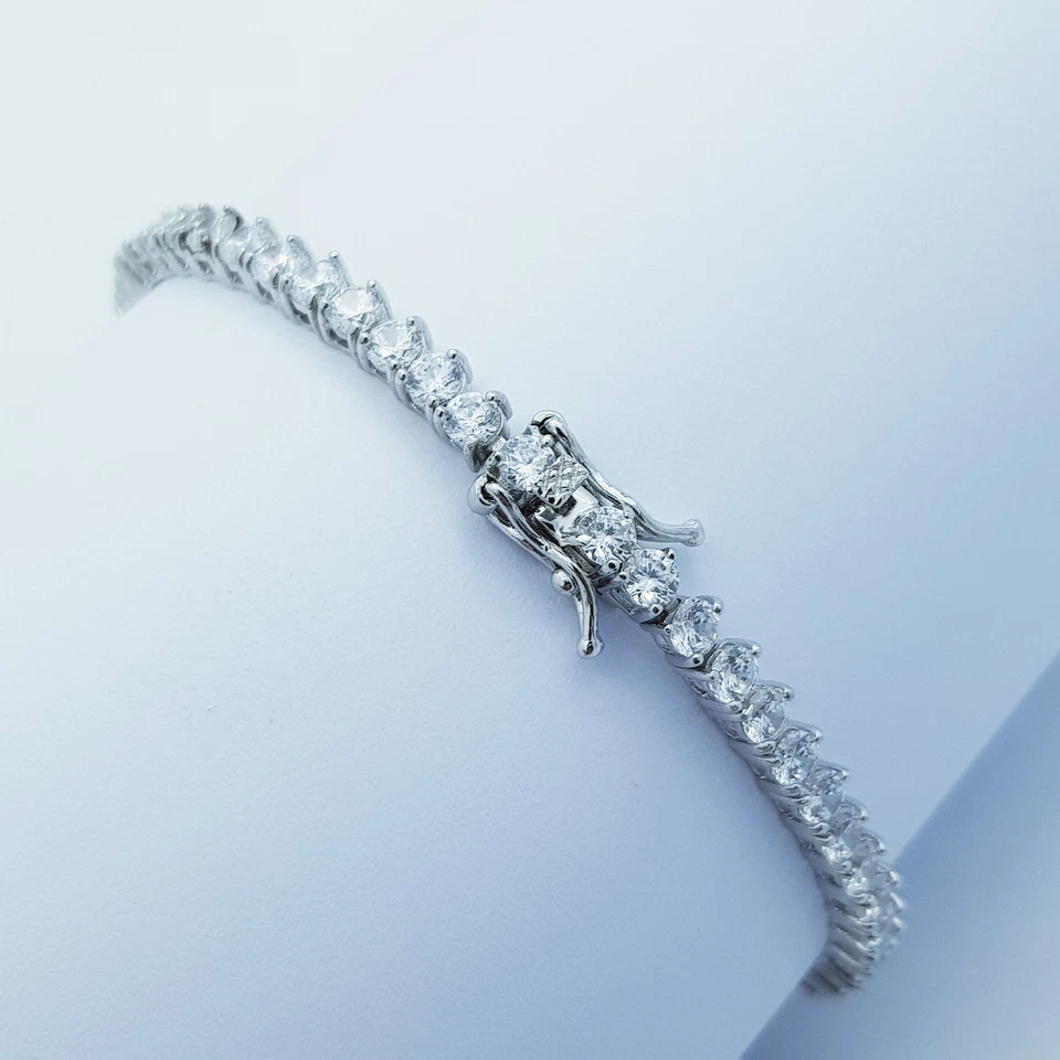 BRACCIALE TENNIS a SCALARE in ARGENTO 925 RODIATO in ORO BIANCO - Immagine 3 di 4