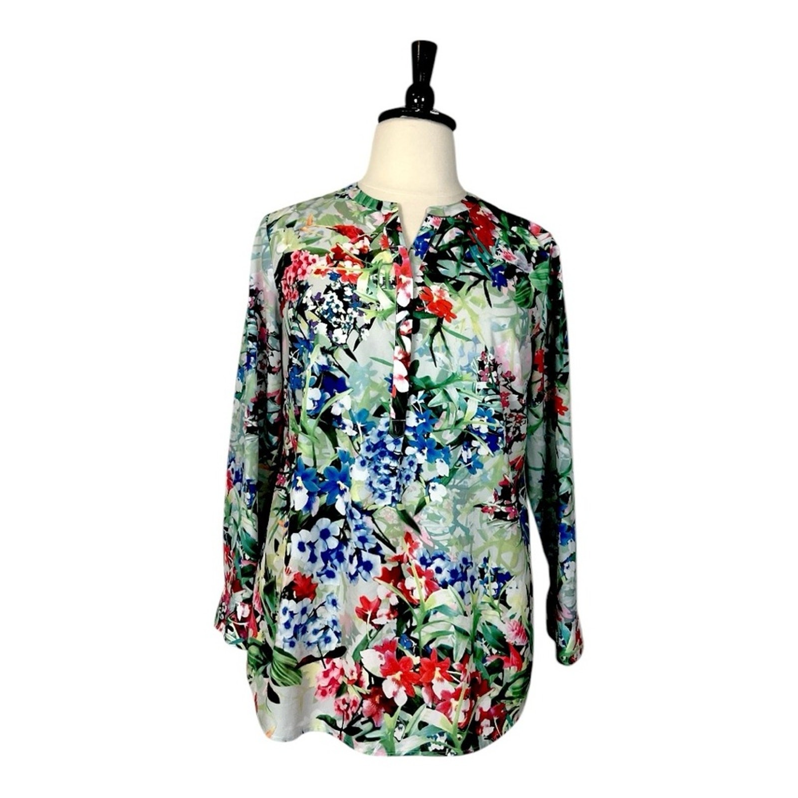 Talbots Plus Top Popover Split Button Neck Tunic … - image 12