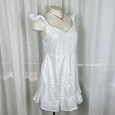 Love to be spoiled Womens Dress Sz XL White Flutter Sleeves Cottagecore Prairie