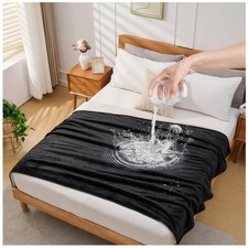 Waterproof and Stain Proof Blanket for Bed- Sherpa  Fleece Water Proof Blank...