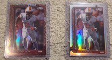 2025 TOPPS CHROME FOOTBALL EMEKA EGBUKA SP LEATHER REFRACTOR AND REFRACTOR RC!