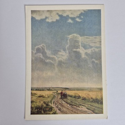 Vintage Russische UdSSR 60er Mittag Schischkin Gemälde Sowjetisch Sozialistisch Realismus