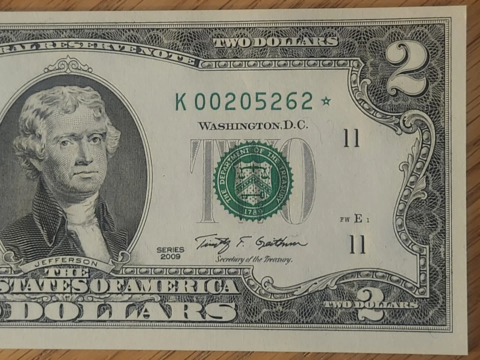 2009 $2 "STAR NOTE" DALLAS DISTRICT UNC/GEM K00205262* 512K RUN 2 OF 2 CONS SER - Image 4 of 4