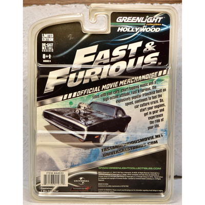1/64 Greenlight Fast and Furious Dom's Dodge Charger Turbo Diecast