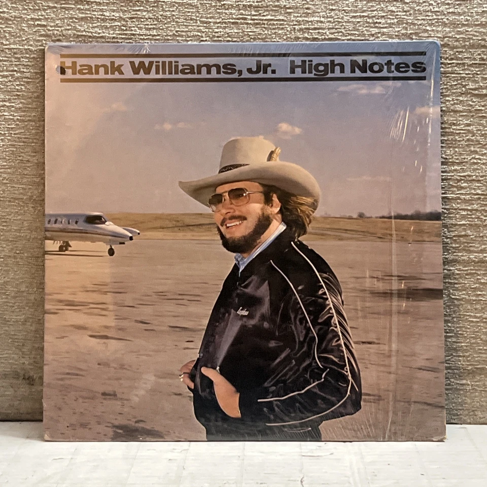 Hank Williams Jr. High Notes LP 1982 US Elektra Vinyl 12" Record E1-60100 Shrink - Image 2 of 4