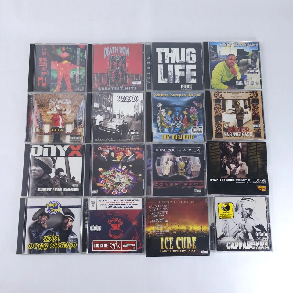 Rap Hip Hop CD Lot of 40 E40 Mack 10 2pac Notorious BIG Snoop 1990s 2000s Rare Foto 2 de 4